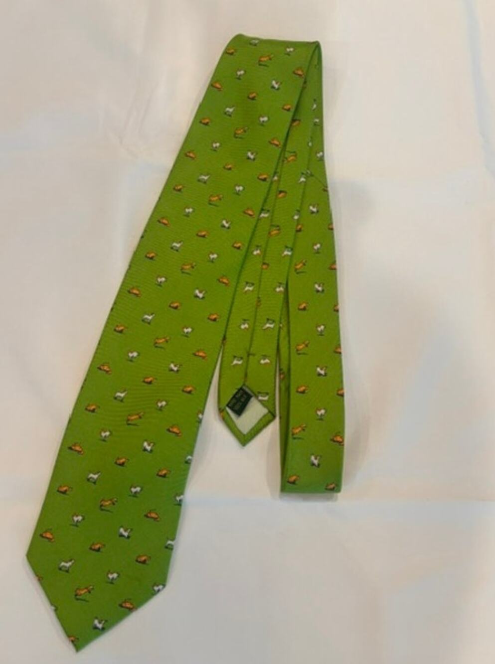 BIRD DOG BAY Tie Hand Made 100% Silk Made In USA On The Scent Hunting